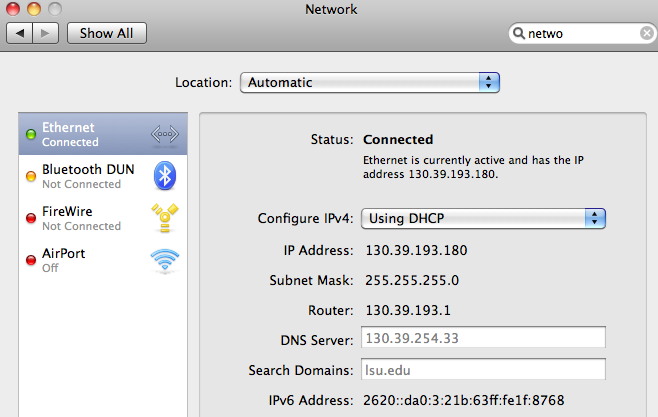herhaling platform De neiging hebben MAC OS X: Finding the IP Address - GROK Knowledge Base