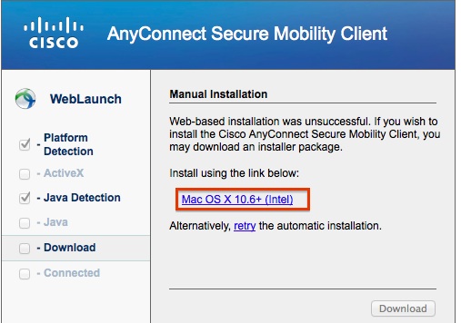 Downloading client. Web client Cisco. Web-based installer. Automatic installation что означает.