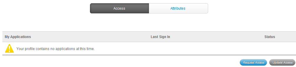 The access tab - request access button highlighted.
