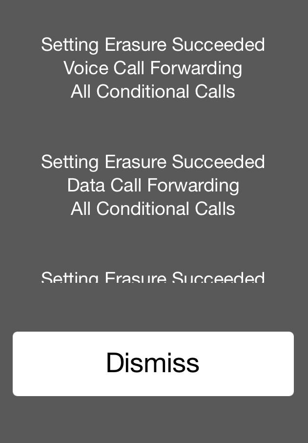 Setting Erasure Succeeded