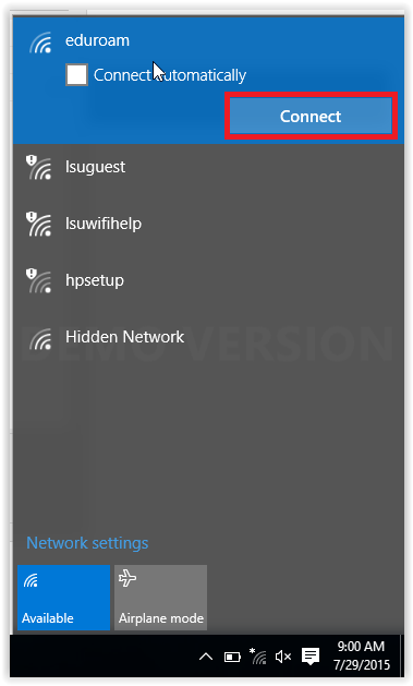 connect button