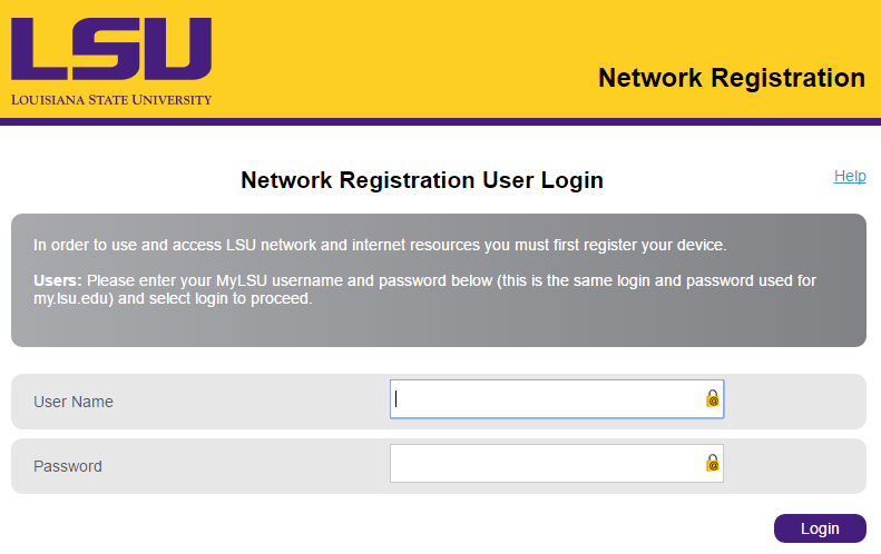 Logging in to LSU Blue Cat DRP