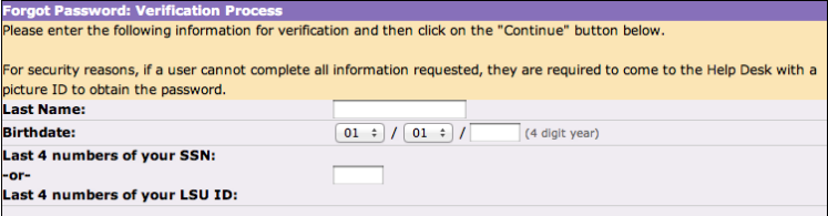 Account information entry