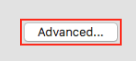 Advanced button in the Accounts window