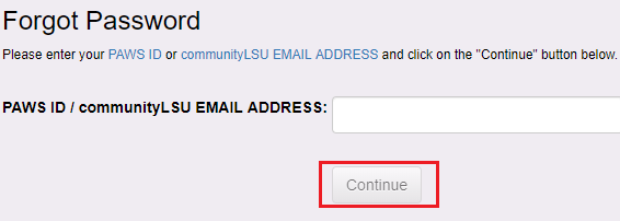 forgot password email input