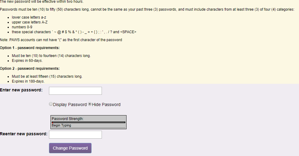 myLSU create new password