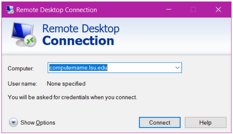 use microsoft remote desktop connection over internet