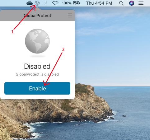 Enable button